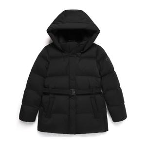 N244WDW170 여성 에그레타 중기장 구스 다운 점퍼 CARBON BLACK