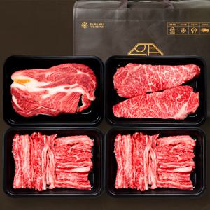 [압구정한우] 1++ 프리미엄 등심 A 1kg 한우선물세트 구이용 투뿔한우 마장동 소고기 선물세트 명품 한우 등심 채끝 갈비살