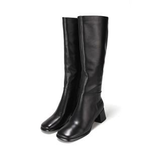 바바라 소가죽 스퀘어토 밴드 여성롱부츠 5.5cm_BBG839