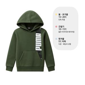 에센셜플러스 로고 랩 여성 기모 후드티 676325-91