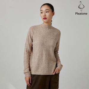 [최초가 98000원] 반 하이넥 자가드 니트 티셔츠_EKTSW224004