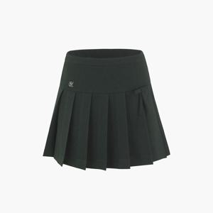 리본 플리츠 큐롯 팬츠 (다크그린)