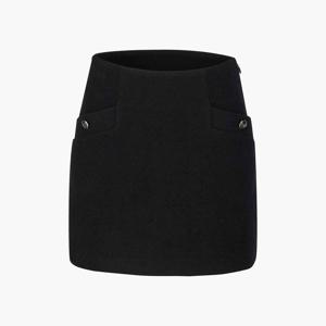 부클 H라인 스커트 (블랙)