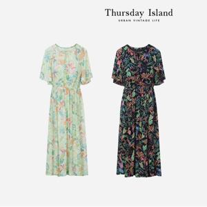[최초가-299000원][Thursday Island] 하와이안 프린트 원피스(T234MOP240W)
