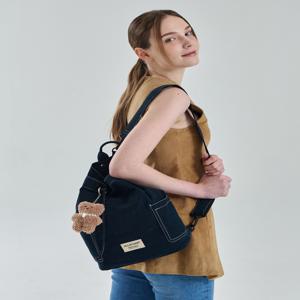 뉴욕 액세서리 JABA4F955N2 [젤라또] 네이비 데님 캔버스 백팩 겸 슬링백