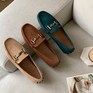 [브리치]  / 더로즈 스웨이드 골드엔틱 스티치 말랑로퍼 단화 (1.5cm)