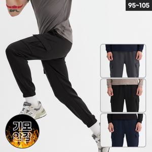 BFL 남성 겨울 히트업 포켓 기모 카고바지 밴딩 조거팬츠 작업복 트레이닝팬츠 W2EBPS-814B