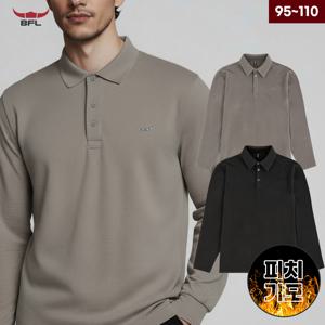 BFL 남성 겨울 피치기모 긴팔 카라티셔츠 웜업티 폴로티 데일리 근무티 골프티 W2EKTS-622