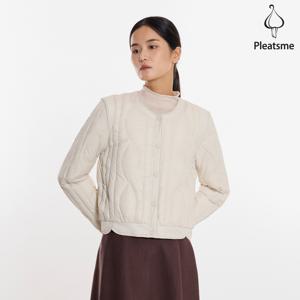 [최초가 318000원] 케이블 노카라 덕다운 패딩 점퍼_EDJKW125056