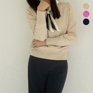 [최초가 69,900원] 홈쇼핑 인기 골드버튼라운드니트 3종 택1