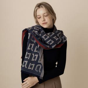 루이까또즈 울혼방 머플러 루스 네이비 2BHW452NA