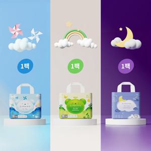 [엘프레리] 2025 유목민 팬티 기저귀 세트(에어씬 1팩+에어필 1팩+에어윙 1팩/사이즈선택)