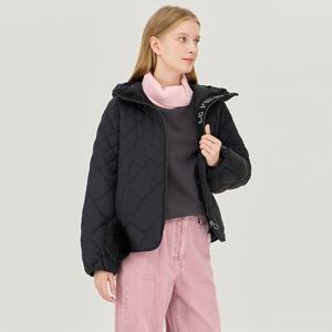 [본사] 퍼 키링 후드 덕다운 패딩_BAPDE1461BK