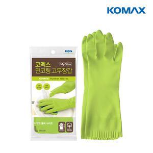면코팅 고무장갑 그린(대) 3개