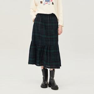[본사] 네이쳐 체크 롱 스커트_BASK55461DE