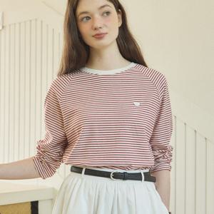 [아워호프] Stripe Raglan T-shirt - Red [H25SP-TS18-RED]