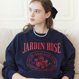 [아워호프] Jardin Rose Sweatshirt - Navy [H23SS-MT005-NAV]