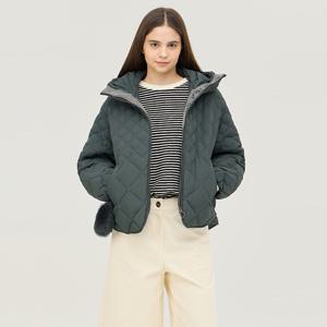 [본사] 퍼 키링 후드 덕다운 패딩_BAPDE1461DG