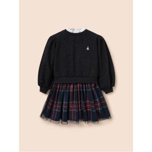 [러블리 빙키 걸즈] 홀리데이 스웻 믹스 체크 원피스  블랙 (BI5X71G035)