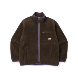 에센셜 스탠넥 플리스 자켓 BROWN