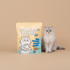 미유박스 고양이모래 옐로우 다이아 천연 브라질 카사바 모래 굵은입자 4.5kg