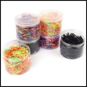대 - 블랙대용량 스몰 고무줄 밴드 머리끈 포장 컬러 고무 컬러 칼라 아기 포장
