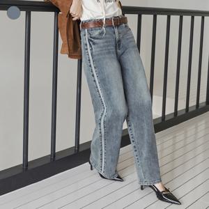 [롯데백화점](진)]여성 사이드 디테일 뉴핏 와이드 MEDIUM BLUE OP3D5325