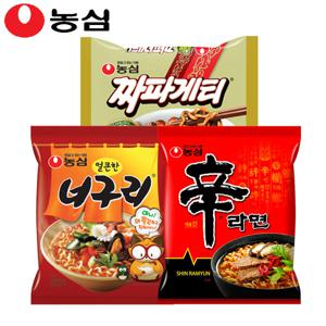 농심 신라면 10개 + 짜파게티 10개 + 얼큰한너구리 10개