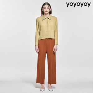 yoyoyoy여성[최초가 109,000원] 포켓 와이드 베이직 플리츠 팬츠_AI02WNPSL06