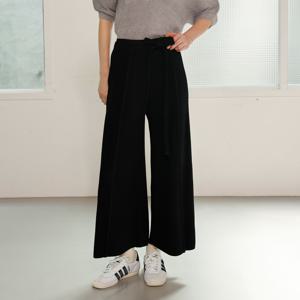 yoyoyoy여성[최초가 144000원] 릴랙스 와이드 플리츠 팬츠 블랙_AJ08WNPSL33