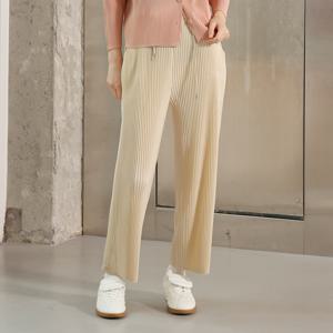 yoyoyoy여성[최초가 110000원] 스트링 자수 플리츠 팬츠 버터_AJ08WNPSL03