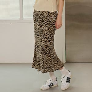 yoyoyoy여성[최초가 122000원] 레오파드 플리츠 미디 스커트 베이지_AJ08WNPSK03