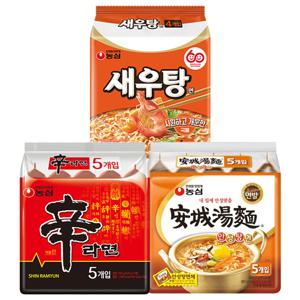 신라면 5입 + 안성탕면 5입 + 새우탕면 4입
