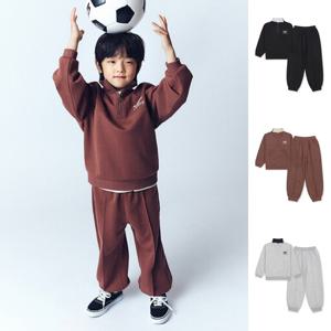 MKF4IP1201 공용 더블니트 반집업 조거 팬츠 셋업