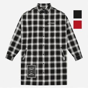 여성 타탄체크 롱 셔츠 (NSI626)