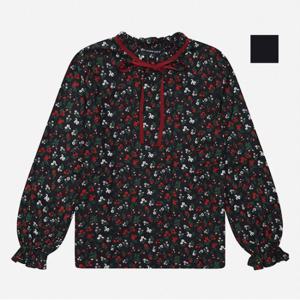 여성 플라워 리본넷 프릴 블라우스 (NSI622)