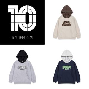 MKF4TH3001 탑텐키즈 공용 플리스 배색 후드티