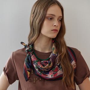 빈티지 플라워 패턴 빅사이즈 스카프