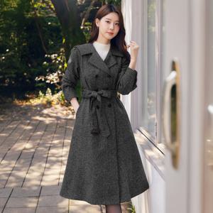 (~XXL까지) 로네안 빅카라 더블버튼 플레어 코트 겨울 하객룩 오피스룩 모임룩 격식룩 연말룩 빅사이즈