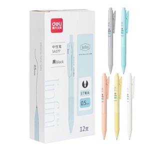 DELI SA277 노크식 퀵드라이 젤펜 0.5mm 흑 랜덤