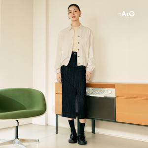 더엣지 텐션 데님 스커트