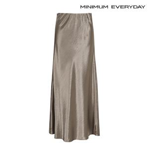 정상가:69,000 | [미니멈 에브리데이]페미닌 허리 밴딩 새틴 플레어 롱 스커트 (EA3WH008D)
