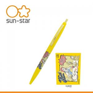 에이치플러스몰 클릭 골드 유성 검정펜 0.5mm 미녀와 야수B 캐릭터문구 일본볼펜 캐릭터볼펜