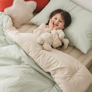 필굿 키즈 알러지케어 이불세트 - 그린체크