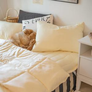 필굿 알러지케어 사계절 이불세트 레몬버터(SS/QK/SK)