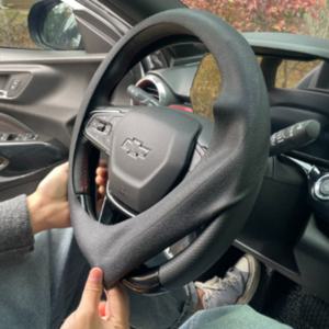 블랙 원형 실리콘 자동차 핸들 커버 덮개 씌우개 논슬 자동차핸들커버 논슬립핸들커버