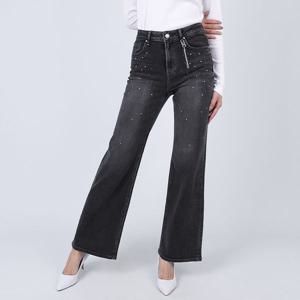 [하프클럽]  여성 청바지 핫픽스 와이드 그레이 YO3D5115