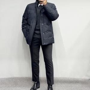 남성 네이비 구스다운 숏패딩 정장점퍼 BSY4-UA57-ANY