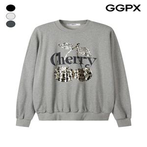 체리 레오파드 프린팅 맨투맨 티셔츠 (GP9TS045F)