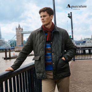[온플] 아쿠아스큐텀 25FW 남성 헝가리 구스다운 퀼팅 재킷